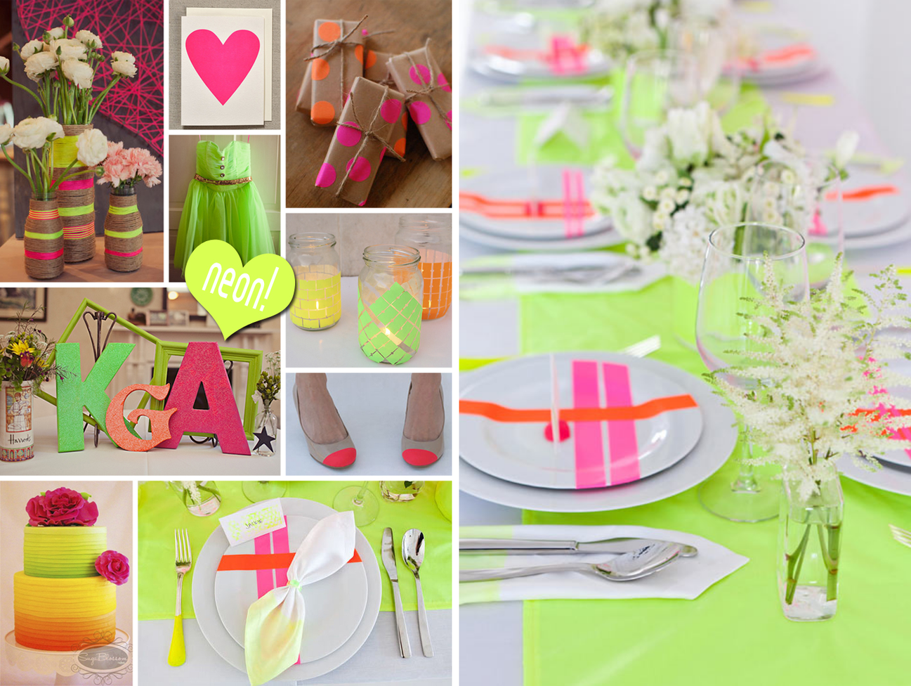 Стильні весільні відтінки: neon