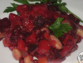 Салат овощной с фасолью Салат овощной с фасолью