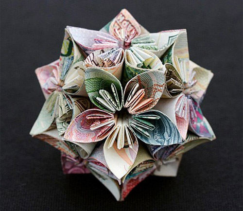 Необычные денежные оригами