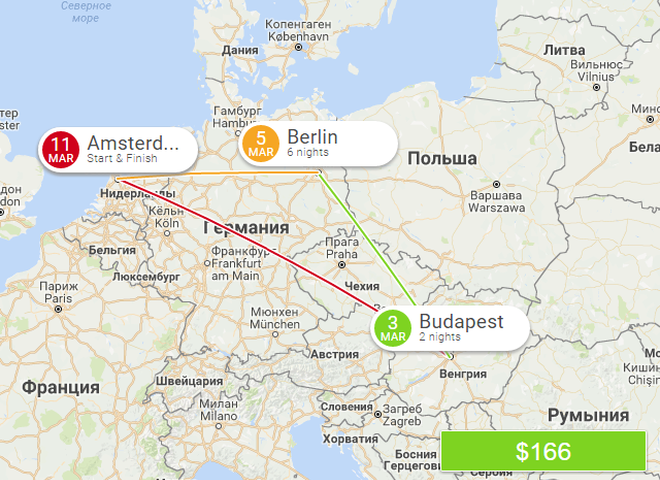 Eightydays.me: безкоштовний сервіс для планування подорожей в кілька кліків