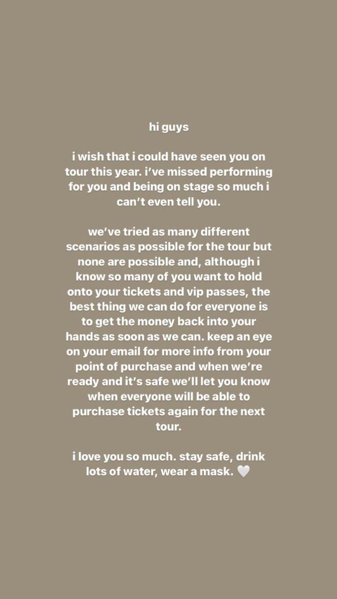 Билли Айлиш отменила мировой тур