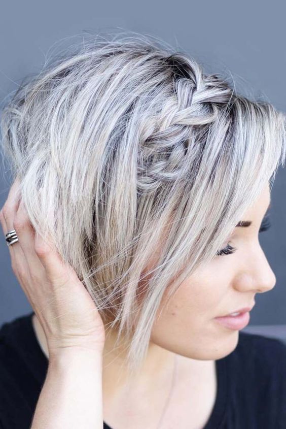 Модные косы: короткие волосы