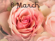 Нежные розы к 8 Марта