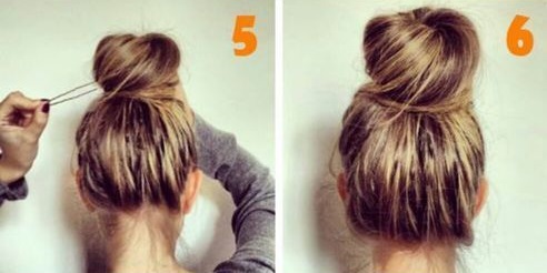 Высокий пучок с бабеттой