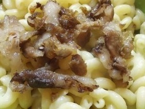Паста с беконом и сыром Паста с беконом и сыром