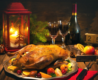 Гусь с яблоками