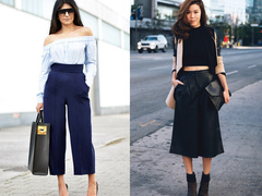 С чем носить брюки-кюлоты