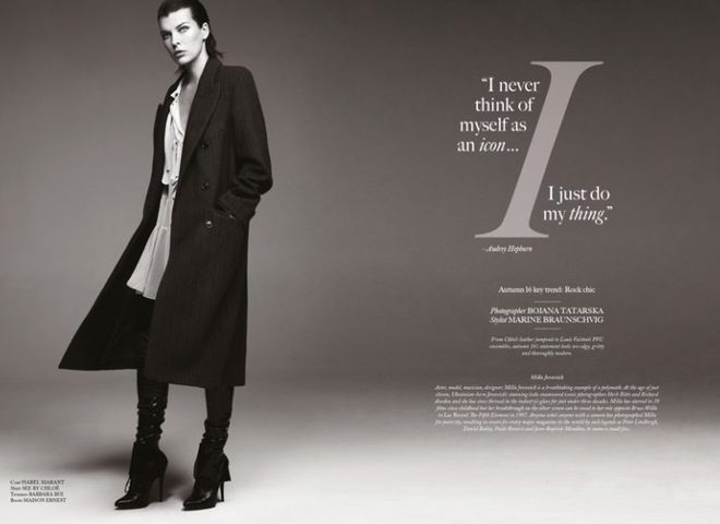 Бунтарський дух: Міла Йовович у фотосесії для Glass Magazine