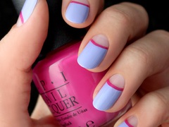 Місячний манікюр з незаповненим простором