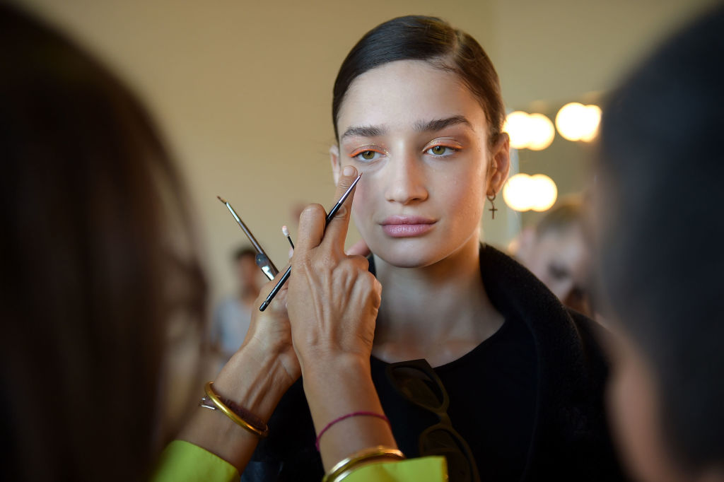 Макіяж на Тижні моди в Нью-Йорку: персикові тіні