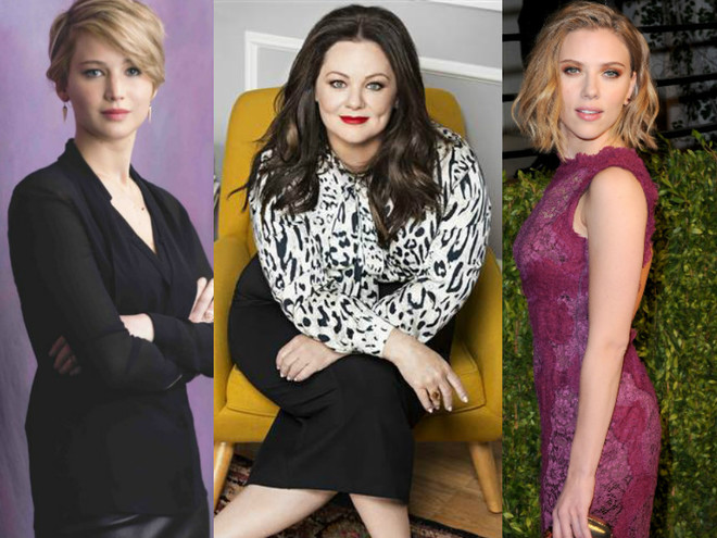 Дженнифер Лоуренс, Мелисса Маккарти, Скарлетт Йоханссон
