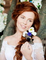 Свадебные прически с цветами Свадебные прически с цветами