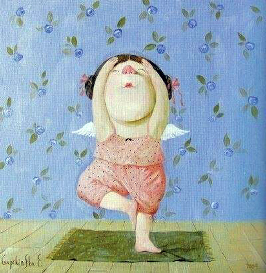 Невероятная серия картин Гапчинской "Йога ангелов"