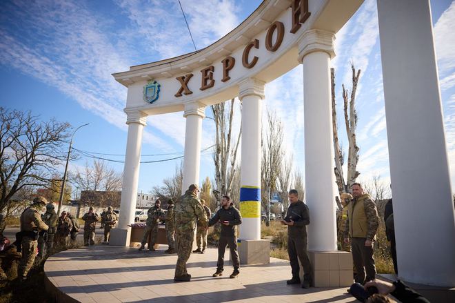 Володимир Зеленський у звільненому Херсоні