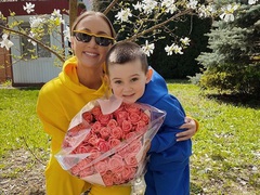 Анна Ризатдинова с сыном Романом