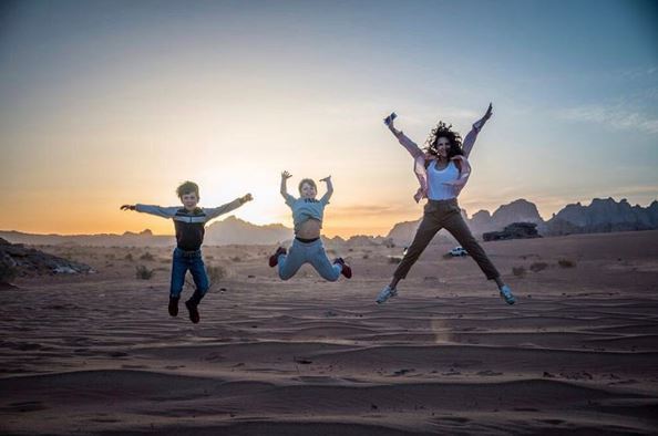 Екатерина Климова на отдыхе с детьми