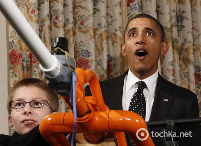 Обама на детской научной ярмарке