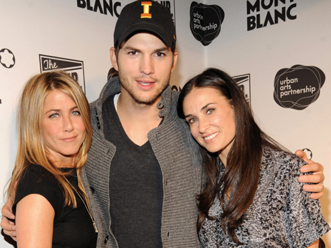 Эштон Катчер и Дженнифер Энистон