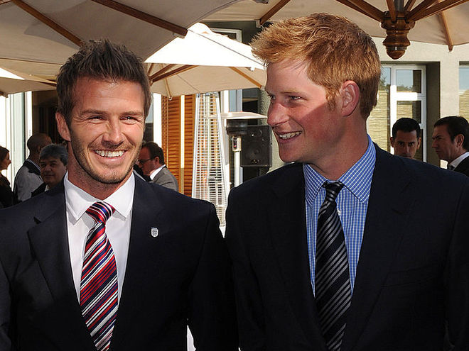 Дэвид Бекхэм и принц Гарри