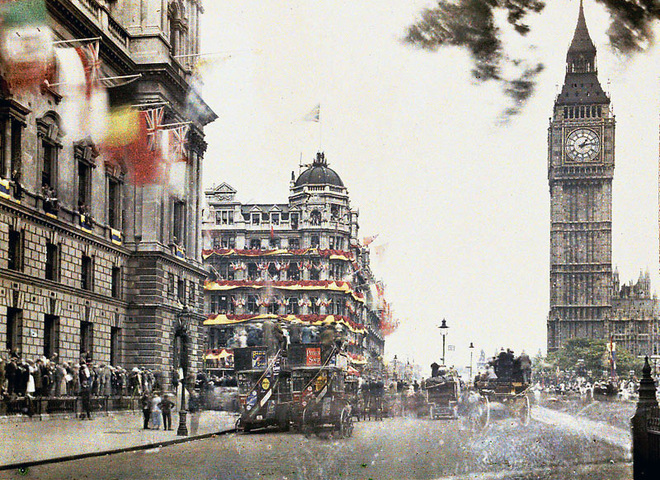 Лондон сто лет назад: редкие цветные фото английской столицы