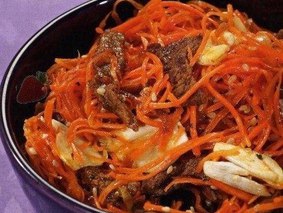 Корейская морковь с мясом Корейская морковь с мясом