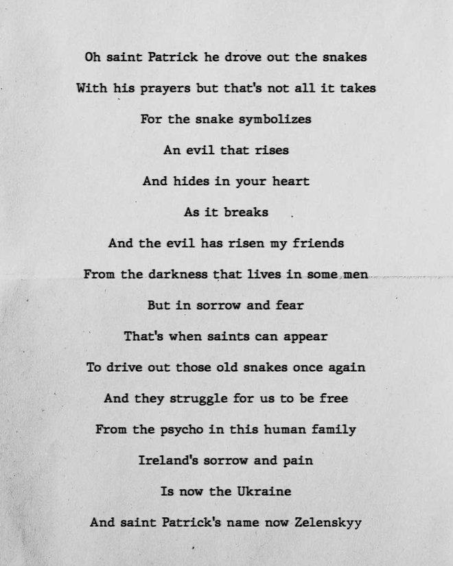 Стих Боно о войне в Украине