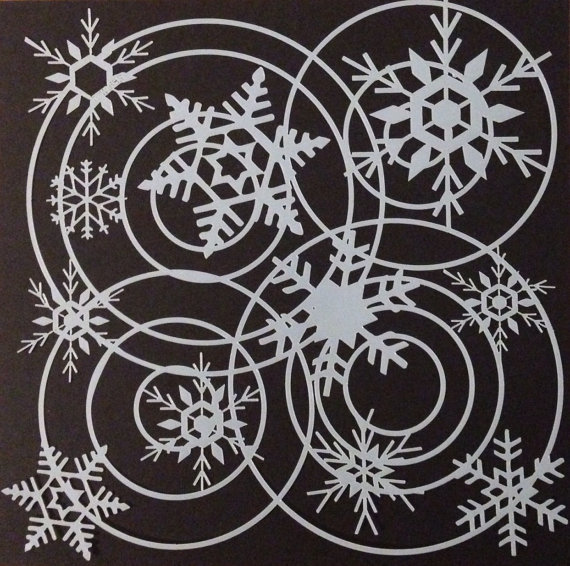 сніжинки з паперу трафарети