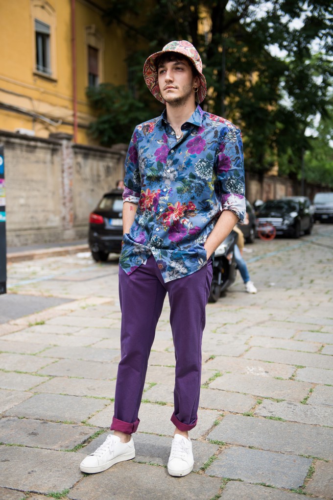 Неделя мужской моды в Милане: уличный стиль
