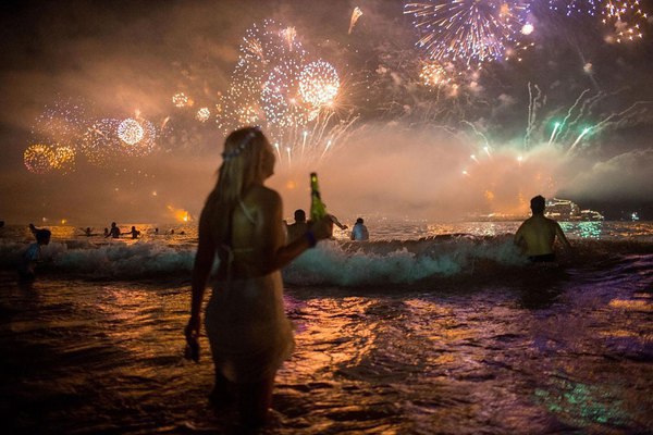 Новый год в Бразилии. пляж Копакабана