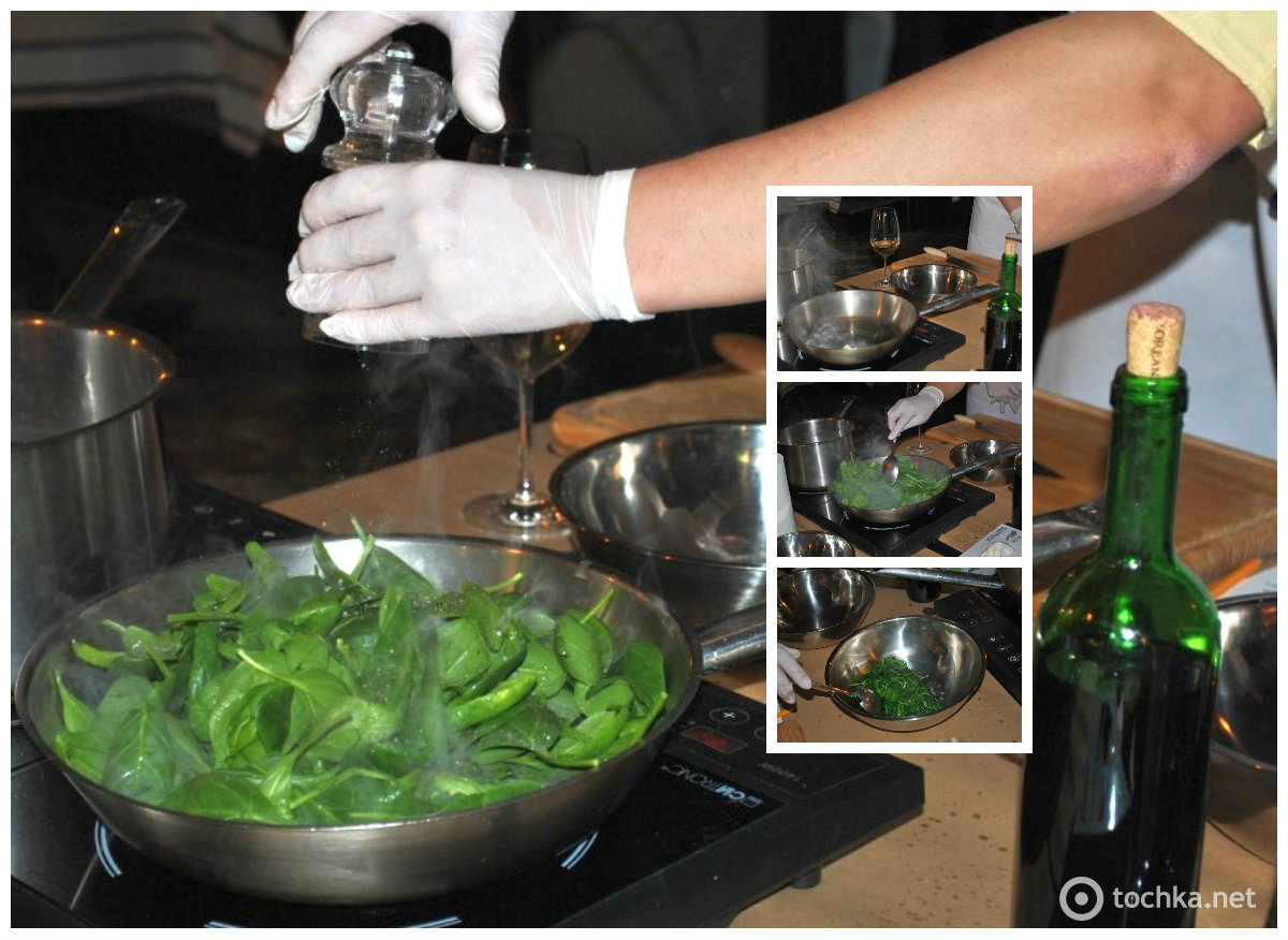 Как приготовить утку - Слоеный пирог со шпинатом и малиновым соусом