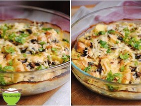 Картофельный гратен с курицей и грибами Картофельный гратен с курицей и грибами