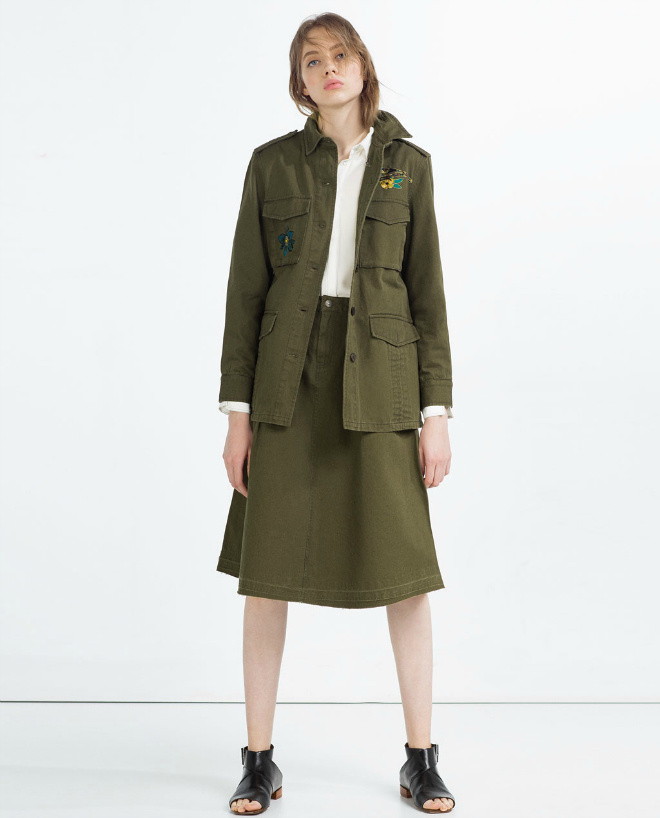 Модные куртки весны 2016: цвет хаки