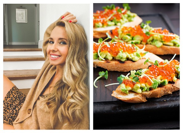 Маша Виноградова: бутерброды с икрой и авокадо