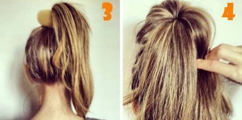 Высокий пучок с бабеттой