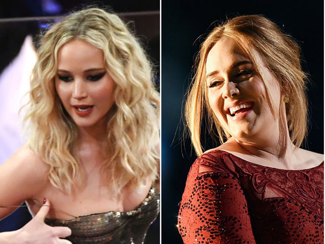 Дженнифер Лоуренс и Адель