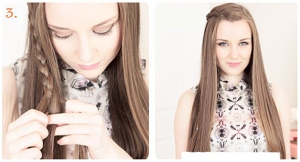 Зачіска для рівного волосся на день Святого Валентина