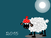 Смешная открытка с овцой 2015