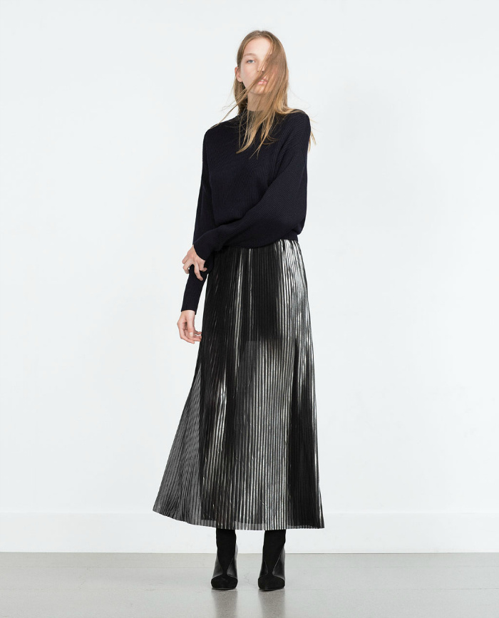 Спідниці кольору металік