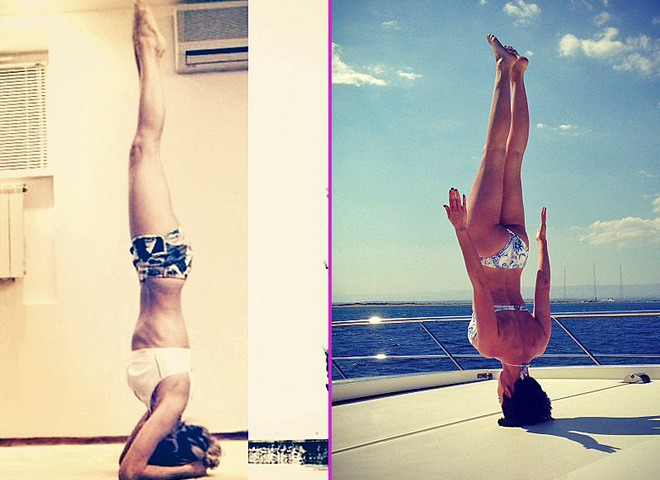 Кто круче стоит на голове: Даша Астафьева и Вера Брежнева