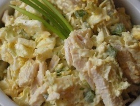 Салат из пекинской капусты с курицей