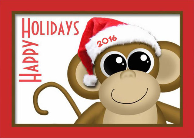 Счастливого Нового года обезьяны 2016