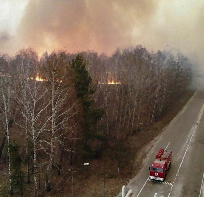 Пожар в зоне ЧАЭС