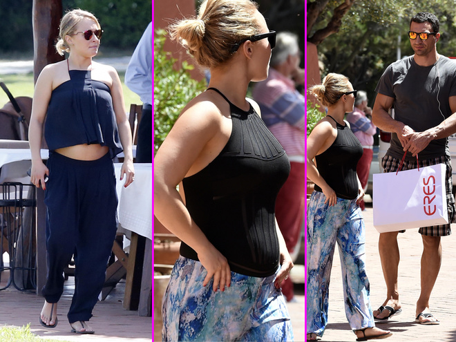 Беременная Хайден Панеттьери гуляет с Кличко