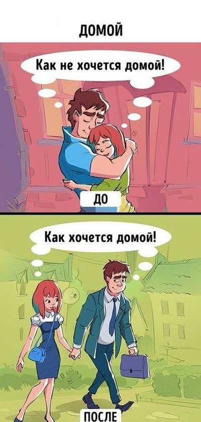 Жизнь до и после свадьбы