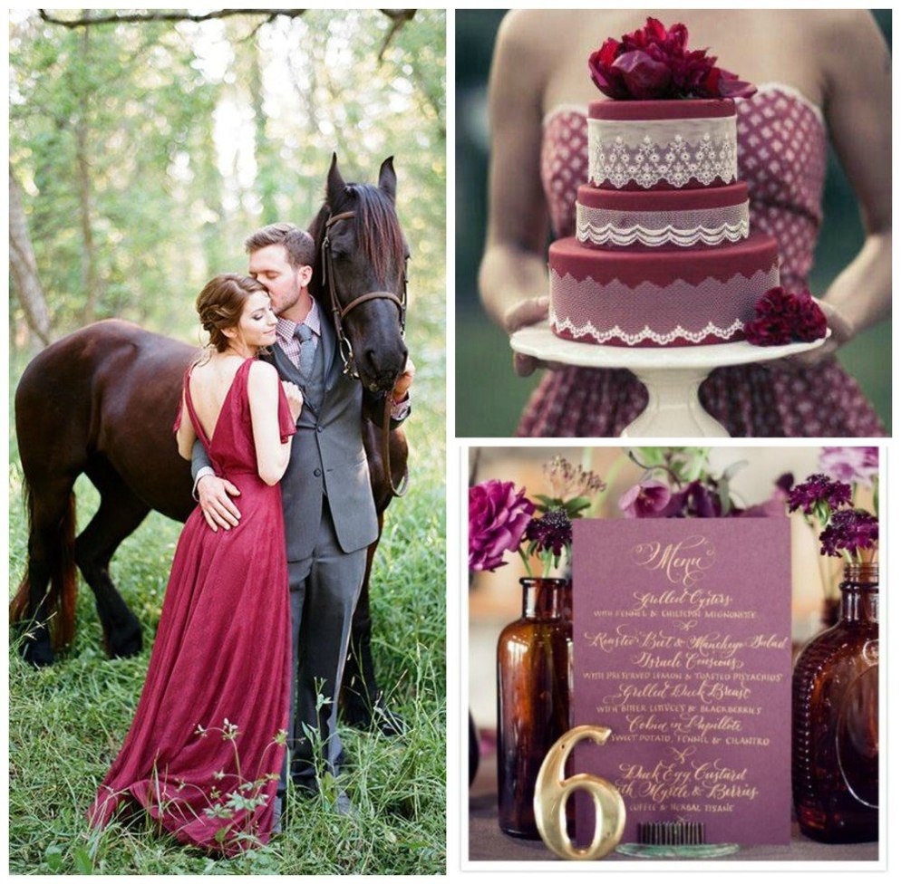 Наймодніші кольори для весілля: марсала