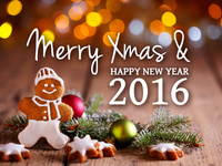С Новым годом 2016 и Рождеством HD