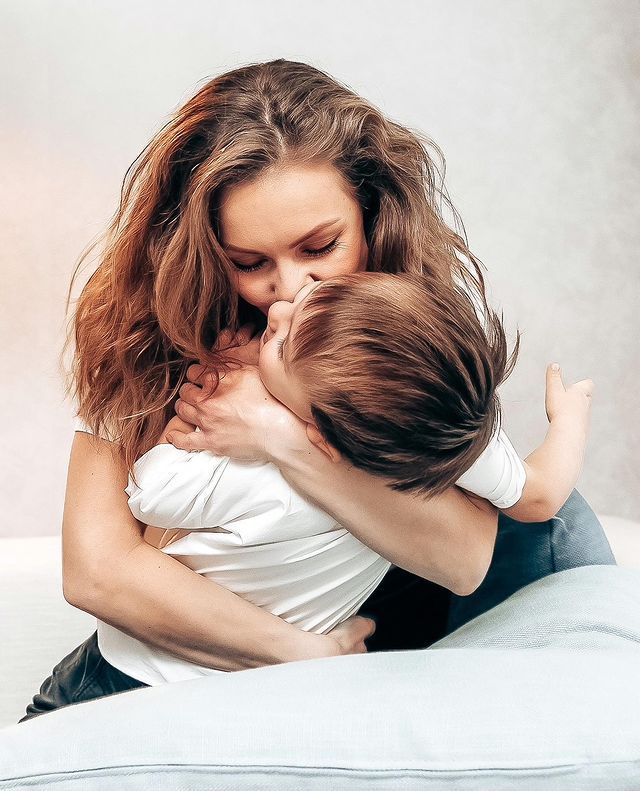 Алена Шоптенко вместе с сыном Алексеем