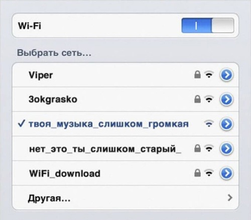 Самые креативные названия Wi-fi сетей