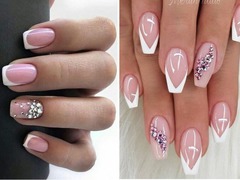 Зимний маникюр френч