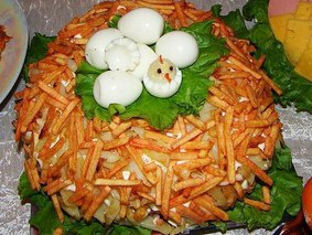 Салат Гнездо глухаря Салат Гнездо глухаря